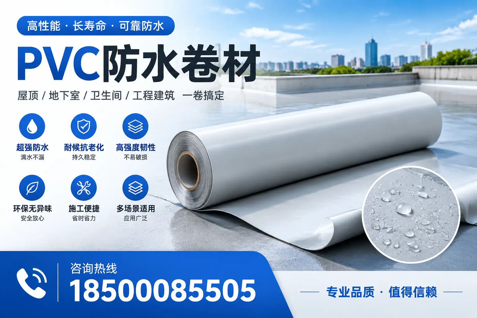 PVC防水卷材的防水效果评测，适合聊城的科学依据